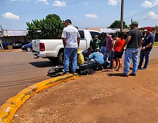 Motociclista morre após colisão com caminhonete em rotatória de Maracaju