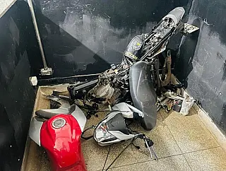 Adolescente é apreendido e jovem preso com moto furtada desmontada em Três Lagoas