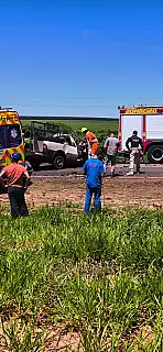 Motorista morre e passageiro fica em estado grave em acidente na BR-163, em MS