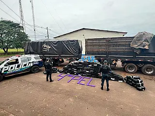 Mais de 2,6 toneladas de drogas são apreendidas em carreta com couro na BR-163 em MS