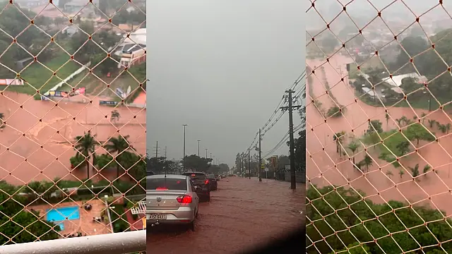 Vídeo: Chuva provoca alagamentos e deixa motoristas ilhados na Capital