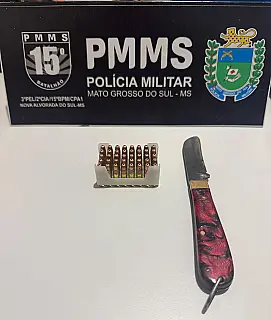 Homem é flagrado com 40 munições escondidas dentro da bota em Nova Alvorada do Sul