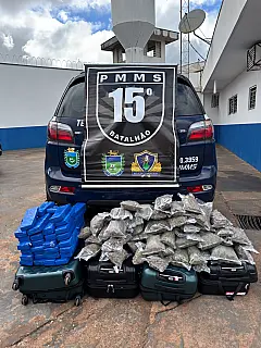 PM intercepta em Nova Alvorada do Sul drogas que seriam levadas para Curitiba