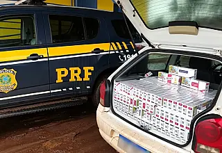 Mais de 4 mil maços de cigarros são apreendidos pela PRF em Rio Brilhante
