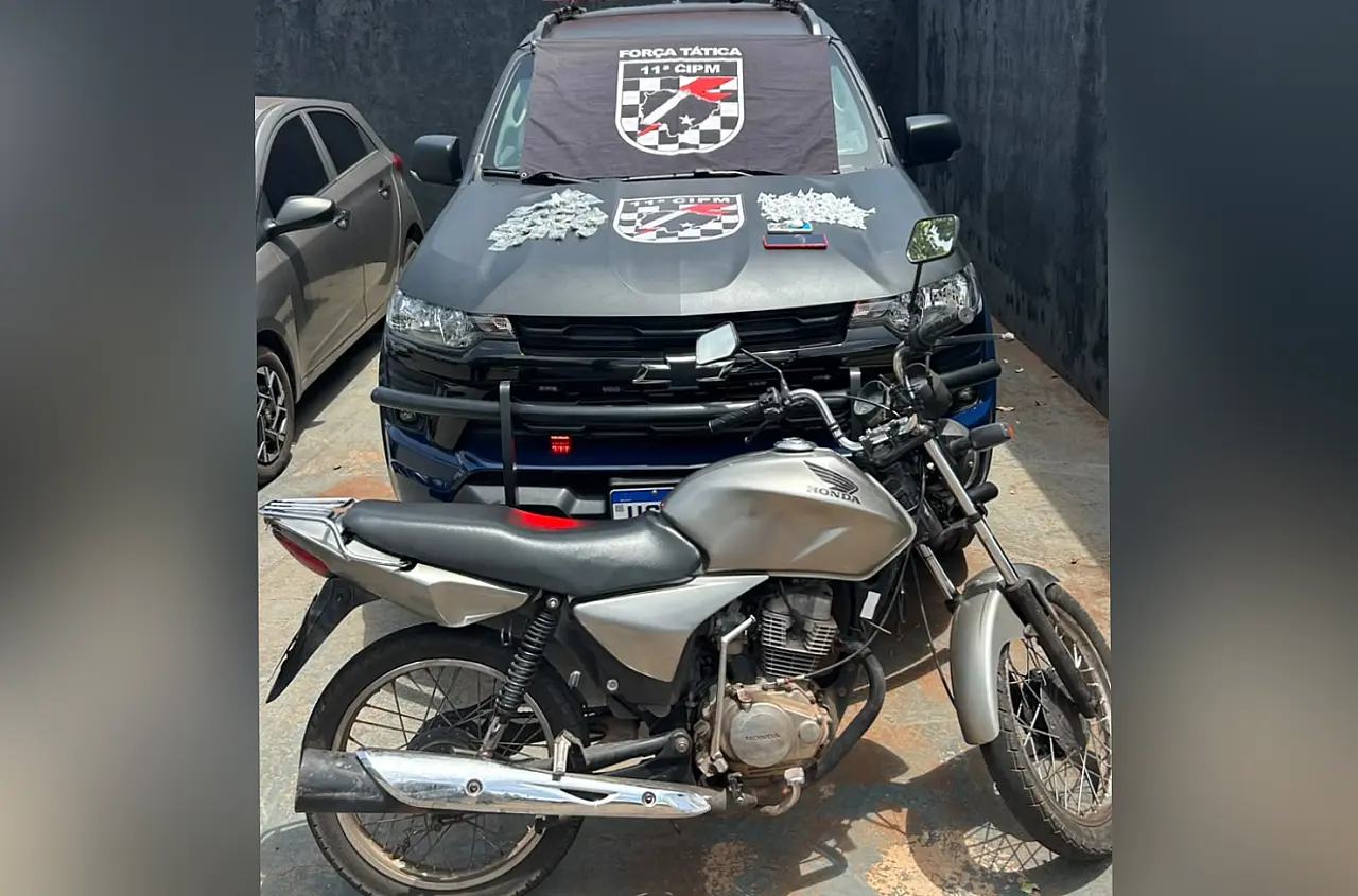 Força Tática prende suspeito de tráfico e recupera motocicleta furtada em Campo Grande